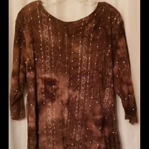 JM Collection Sequin Shirt